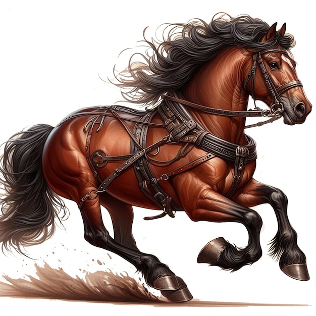 PSD brown horse icon image