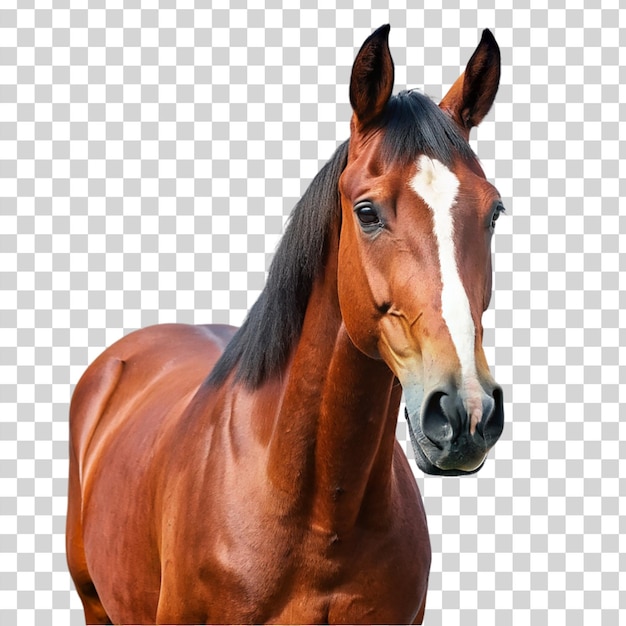 PSD brown horse isolated on transparent background