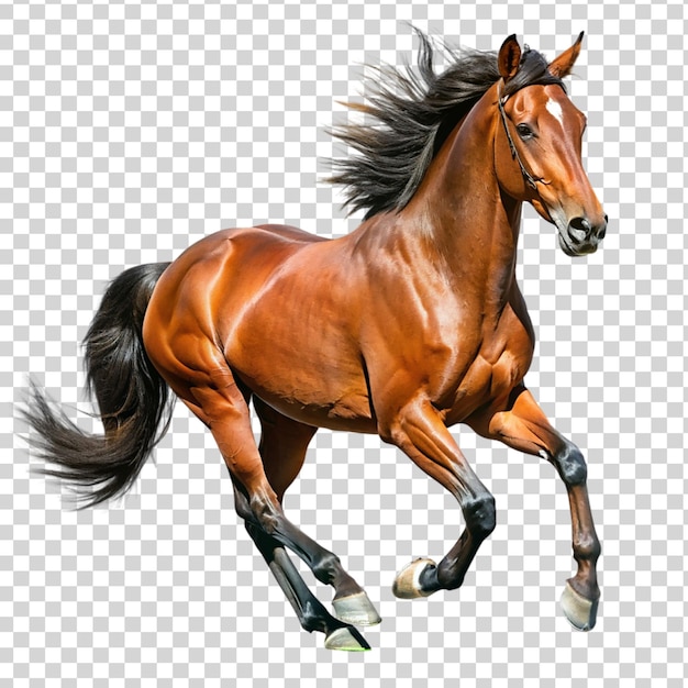 PSD a brown horse isolated on transparent background