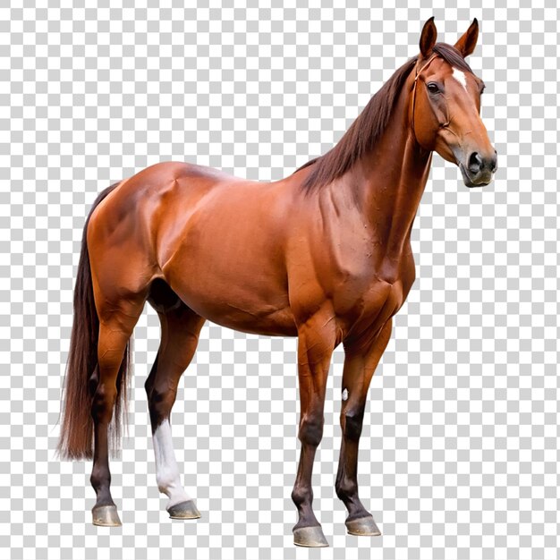 Brown horse on transparent background