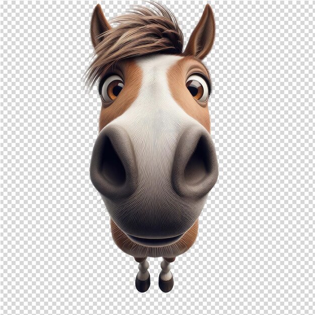 PSD a brown horse with a white nose and a brown nose