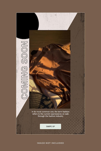 brown instagram stories template psd