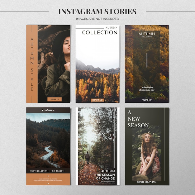 PSD brown instagram story template