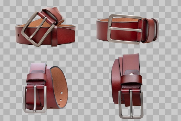 Brown leather belt