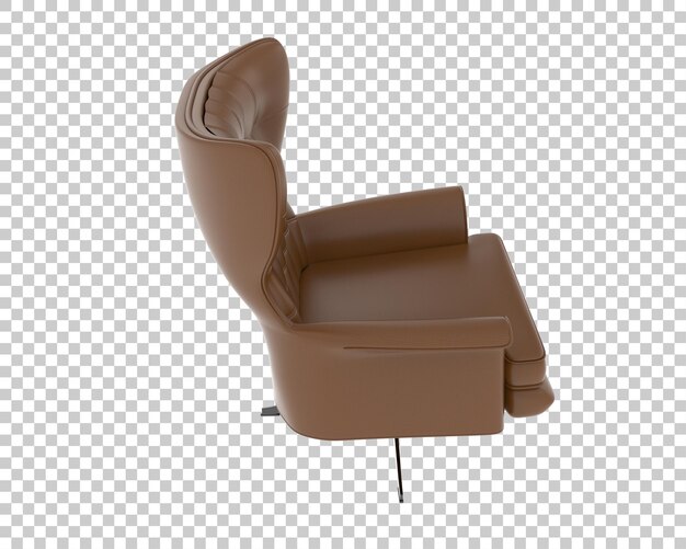 Brown Leather Wingback Stoel