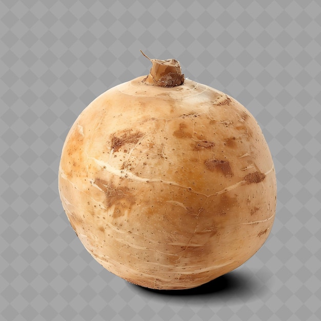 A brown onion with a brown spot on it