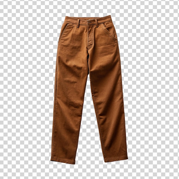 PSD brown pant isolated on transparent background