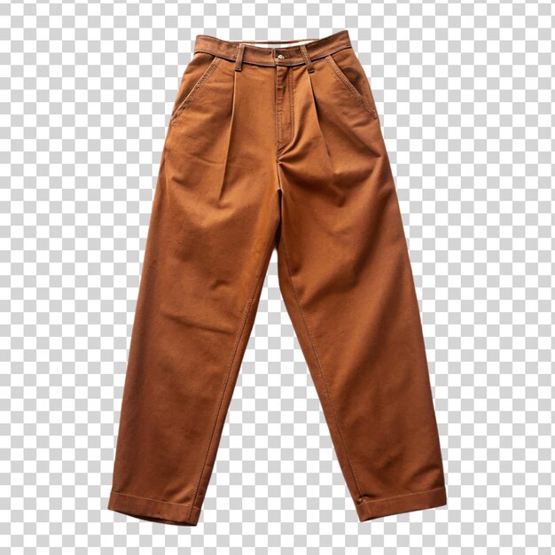 PSD brown pant isolated on transparent background
