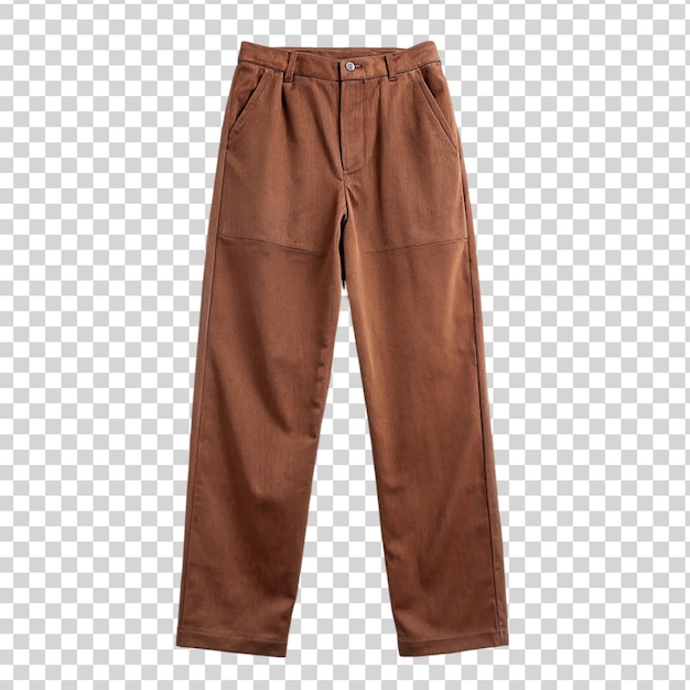 PSD brown pant isolated on transparent background