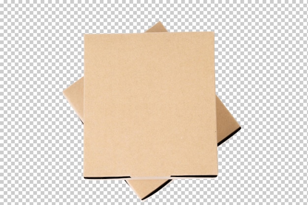 Brown paper box for food package carton on a white background