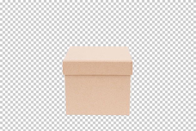 PSD Коробка из коричневой бумаги