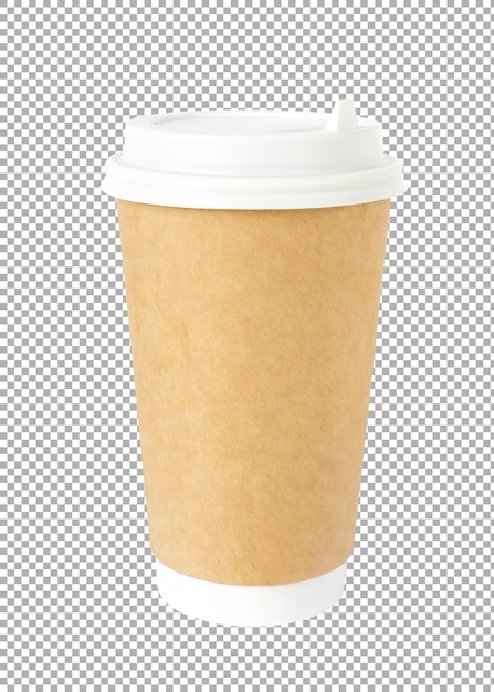 Brown paper coffee Cup isolated