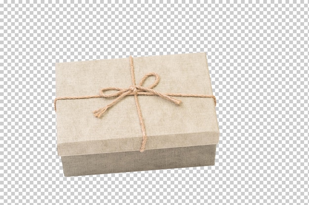 Brown paper gift box isolated