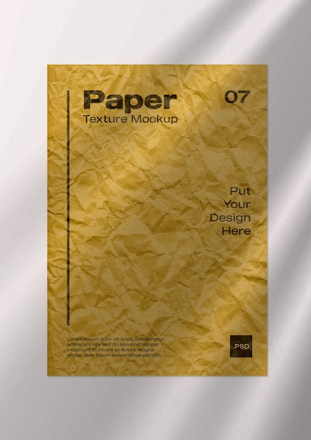 Brown paper wrinkle texture for mockup 07