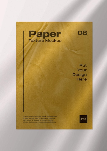 Texture antirughe della carta marrone per mockup 08