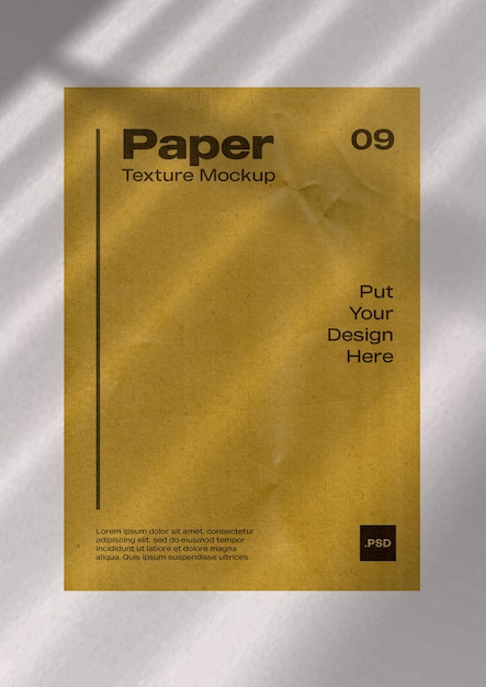 PSD brown paper wrinkle texture for mockup 09