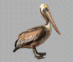 PSD brown pelican pelecanus isolated on transparent background