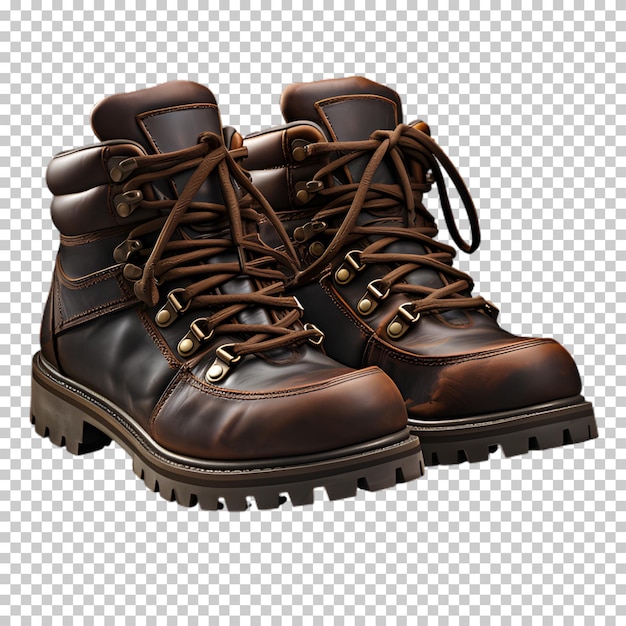 PSD brown shoe isolated on transparent background