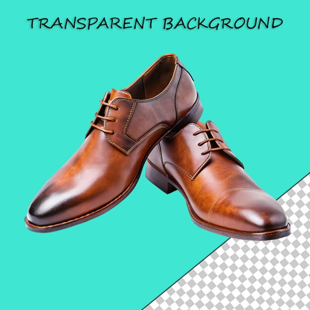 PSD brown shoes isolated on the white background