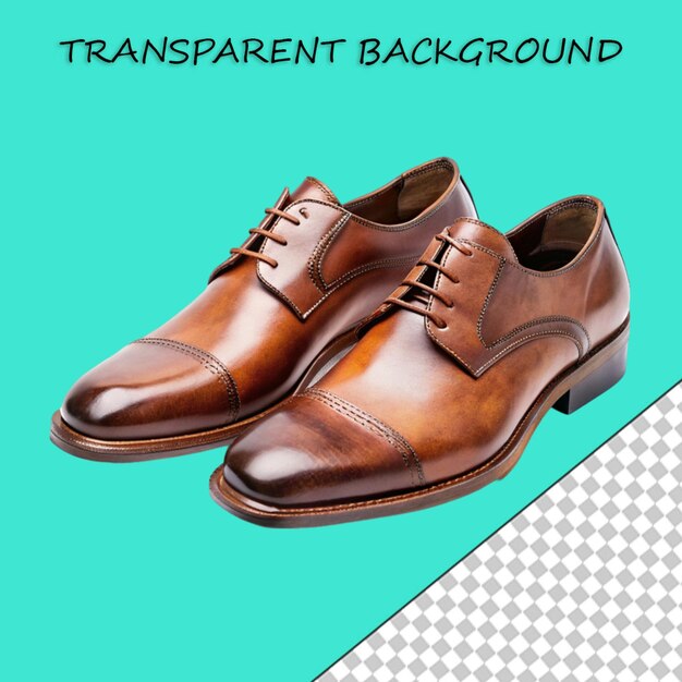 PSD brown shoes isolated on the white background