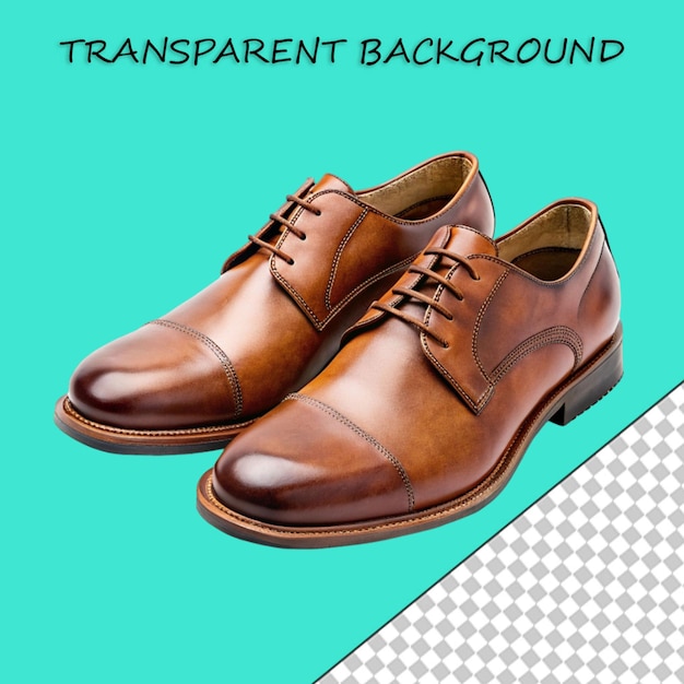 PSD brown shoes isolated on the white background