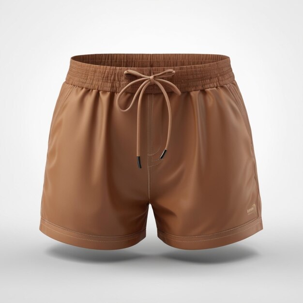 PSD brown shorts psd on a white background