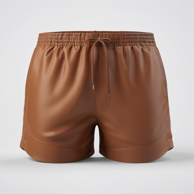 Brown shorts psd on a white background