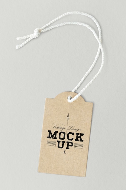 Brown vintage design label mockup