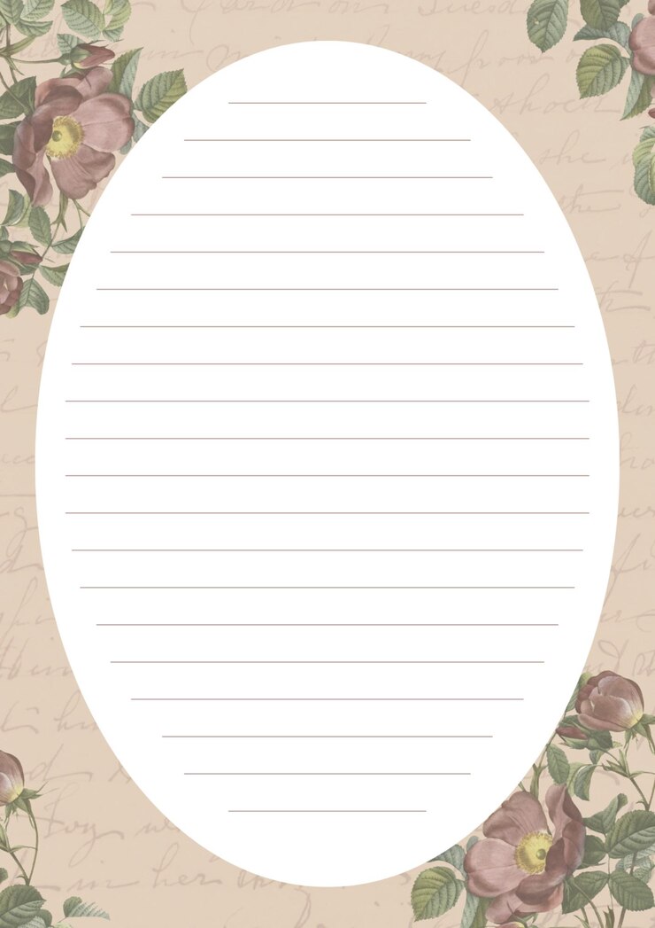 PSD brown vintage floral page border