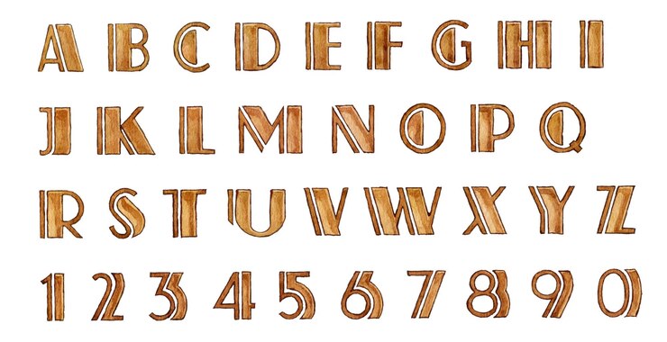 PSD a brown and wooden alphabet with the letters e, e, and e on the bottom.
