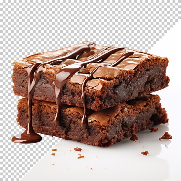 Brownie geïsoleerd op witte achtergrond