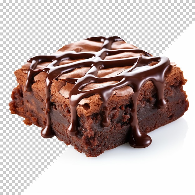 Brownie geïsoleerd op witte achtergrond