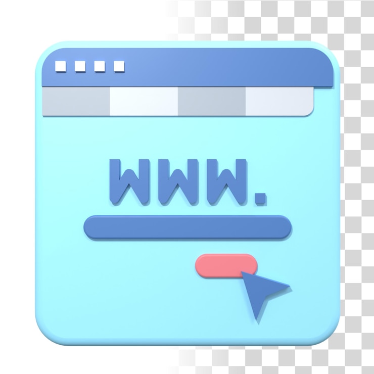 PSD browser 3d illustration