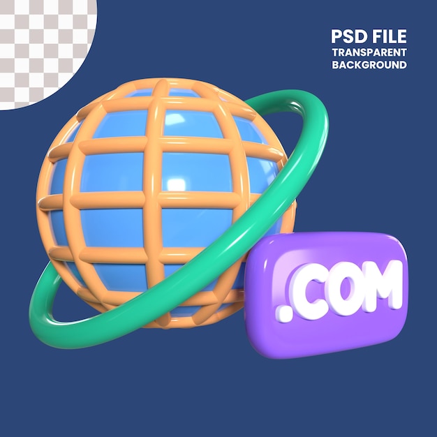 PSD browser cookie 3d illustration icon