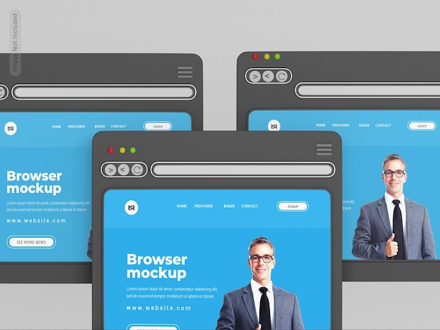 PSD browser mockup