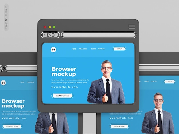 PSD browser mockup