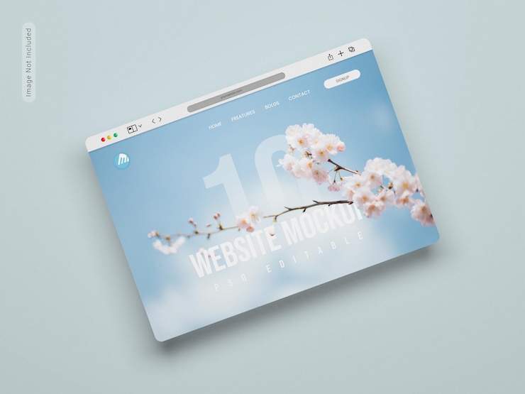 PSD a browser screen mockup