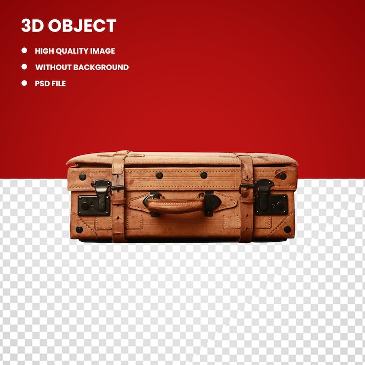 PSD bruine bagage kofferbagage