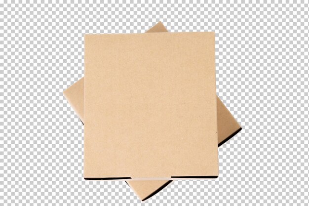 Bruine papieren doos voor voedselverpakkingskarton op een witte achtergrond