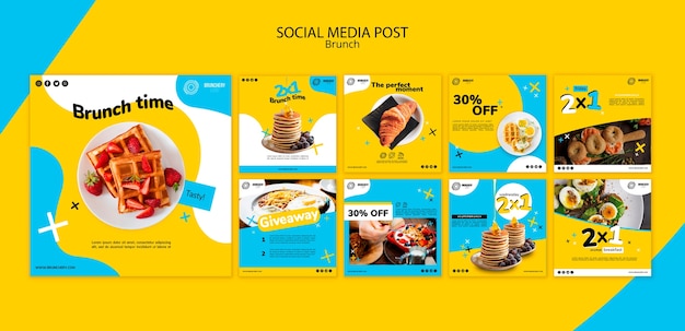 PSD brunch social media post template