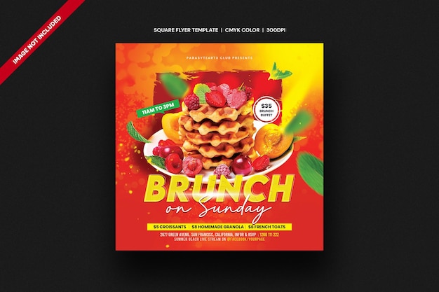 Brunch on sunday flyer