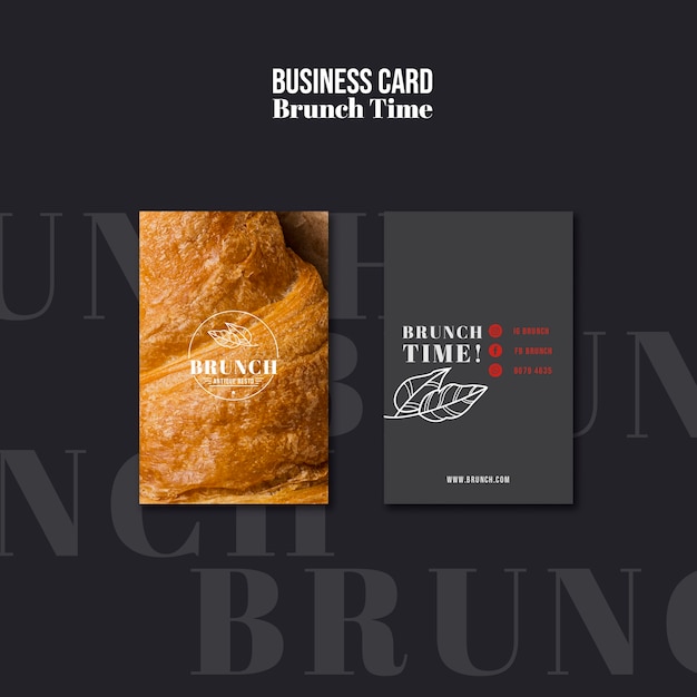 Brunch time business card template