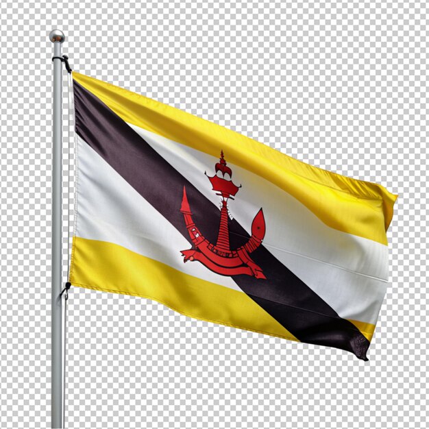 PSD brunei flag on transparent background