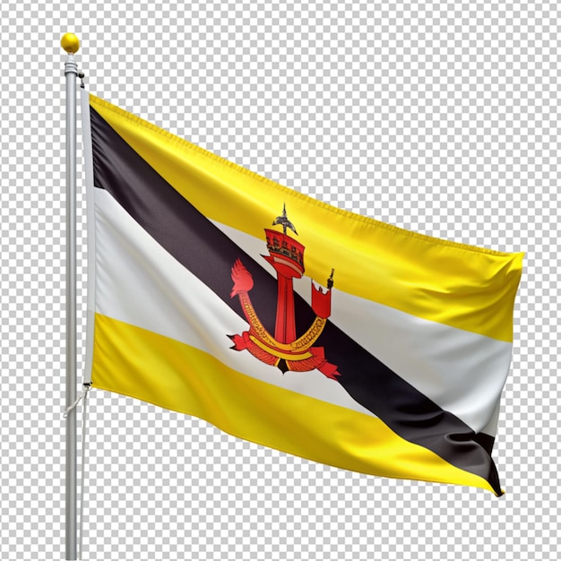 Brunei flag on transparent background