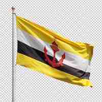 PSD brunei flag on transparent background