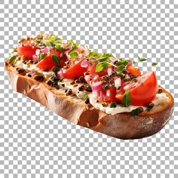 Bruschetta op doorzichtige achtergrond