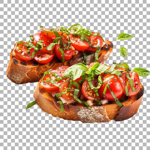 PSD bruschetta on transparent background