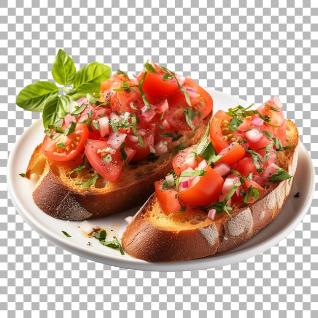 PSD bruschetta on transparent background