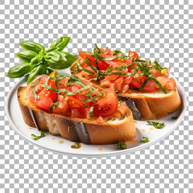 PSD bruschetta on transparent background