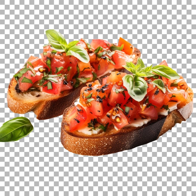 PSD bruschetta on transparent background